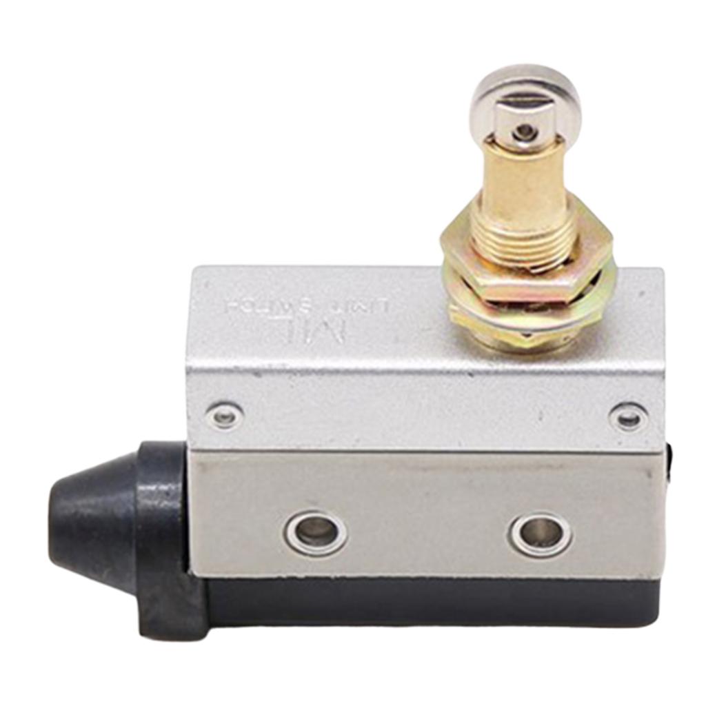 1pc Parallel Roller Plunger Limit Switch AC Self-reset Micro Switch Gray