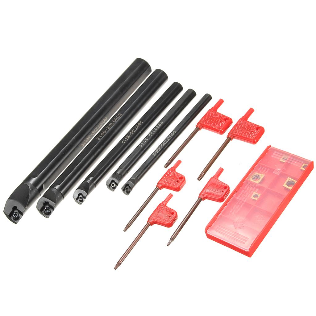 CNC Lathe Threading Turning Tool Boring Bar Set & CCMT Carbide Inserts