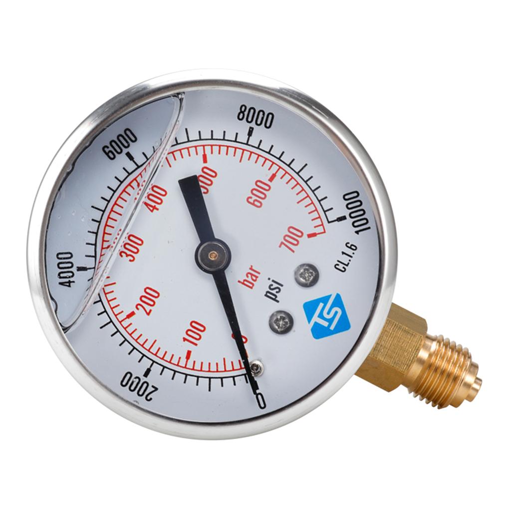 Y60 Radial Glycerine Filled Pressure Gauge Vacuum Gauge 0-10000psi