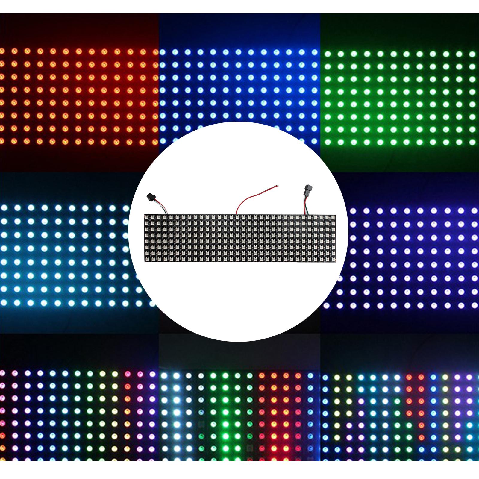 LED Pixels Matrix Panel WS2812B RGB Digital Image Video Text Display 8x32cm