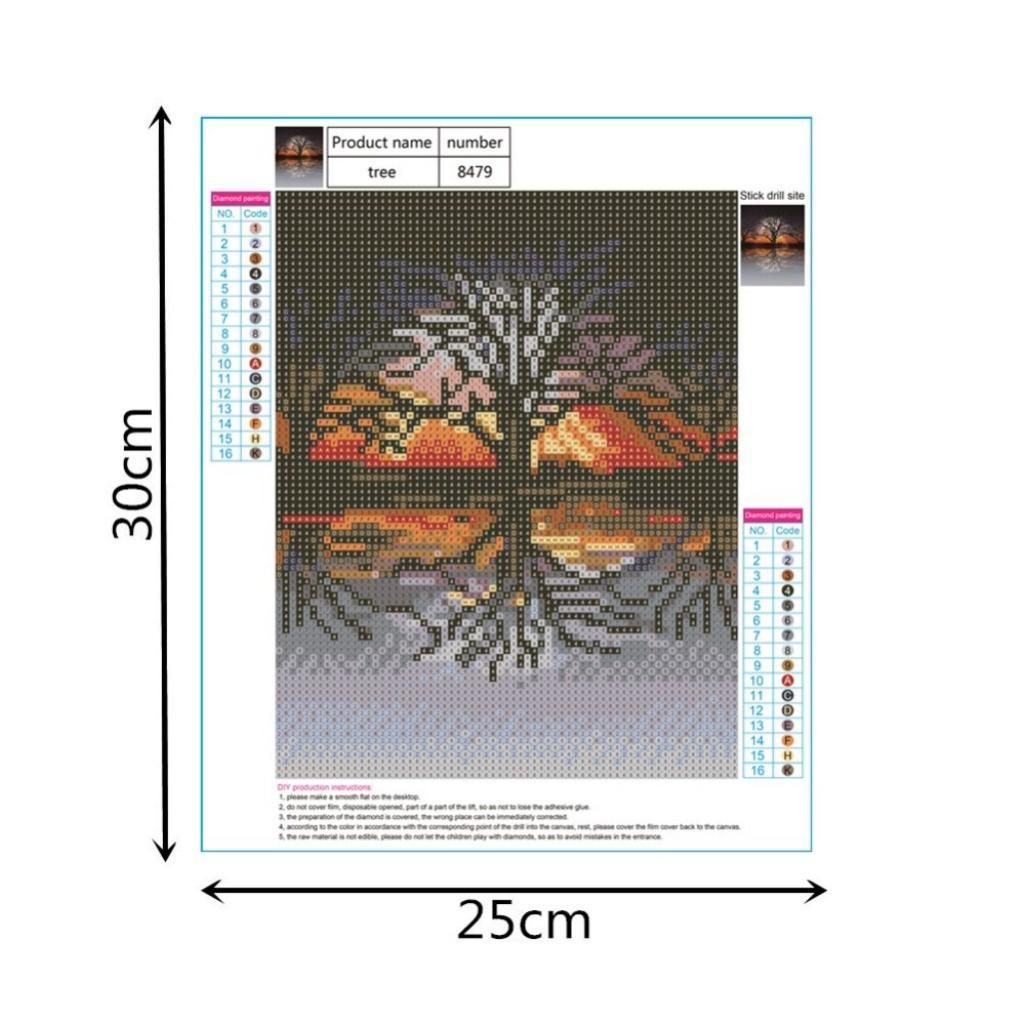 Diamond Painting By Numbers Full Drill Tree Sunlight Landscape Home Decor