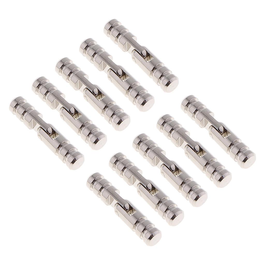 10x Copper Hinge Jewelry Box Hidden Invisible Concealed Barrel Hinge Silver
