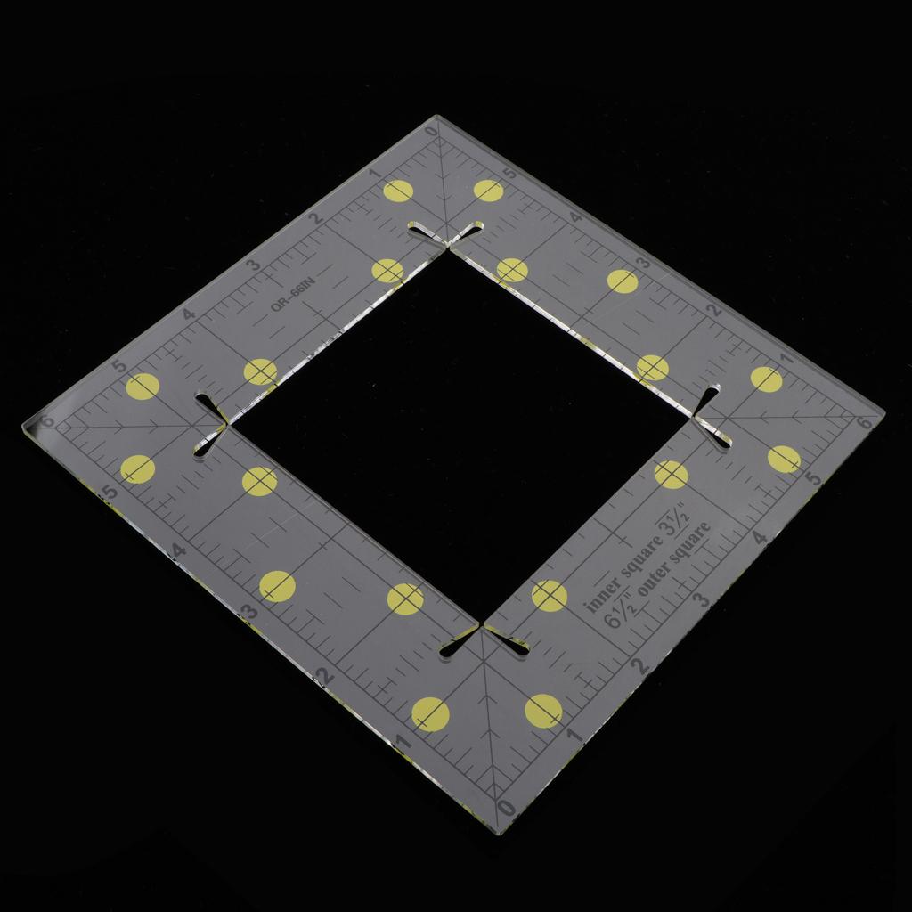 1 Piece Acrylic Square Quilting Template Patchwork Tailor Sewing Ruler 