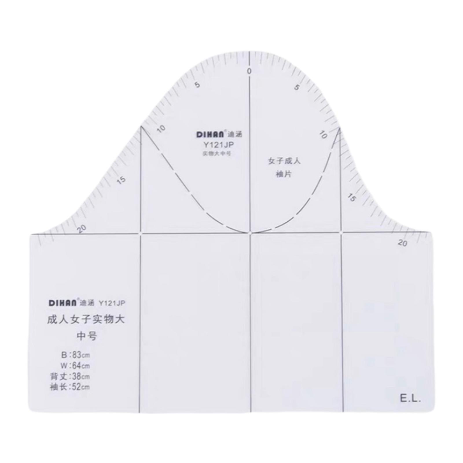 1:1 Cloth Design Ruler Full Scale Drawing Templete Long Sleeve