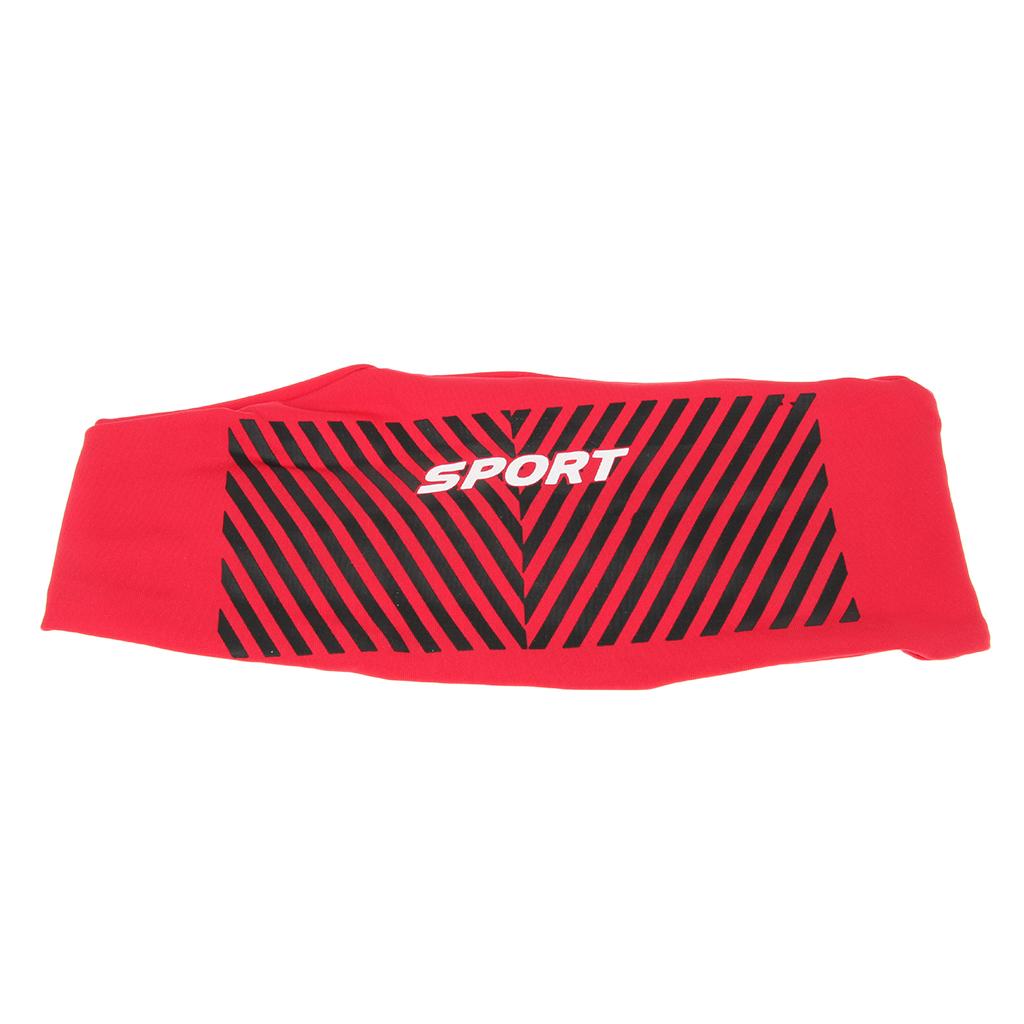Sport Elastic Sweatband Sweat Moisture Wicking Absorbing Headband Red