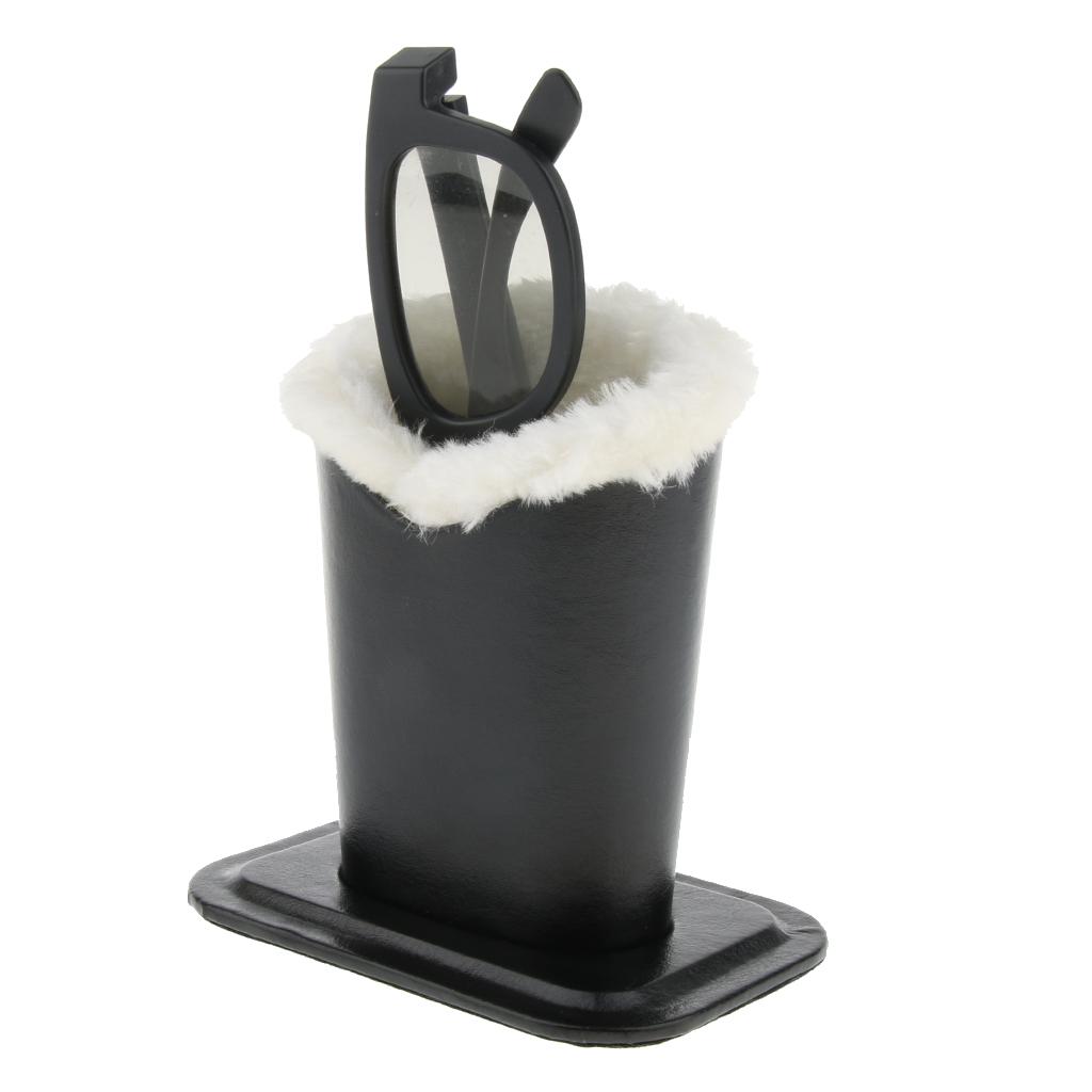 Eyeglass Holder StandPlush Lined Protective Glasses Case for Desk/End
