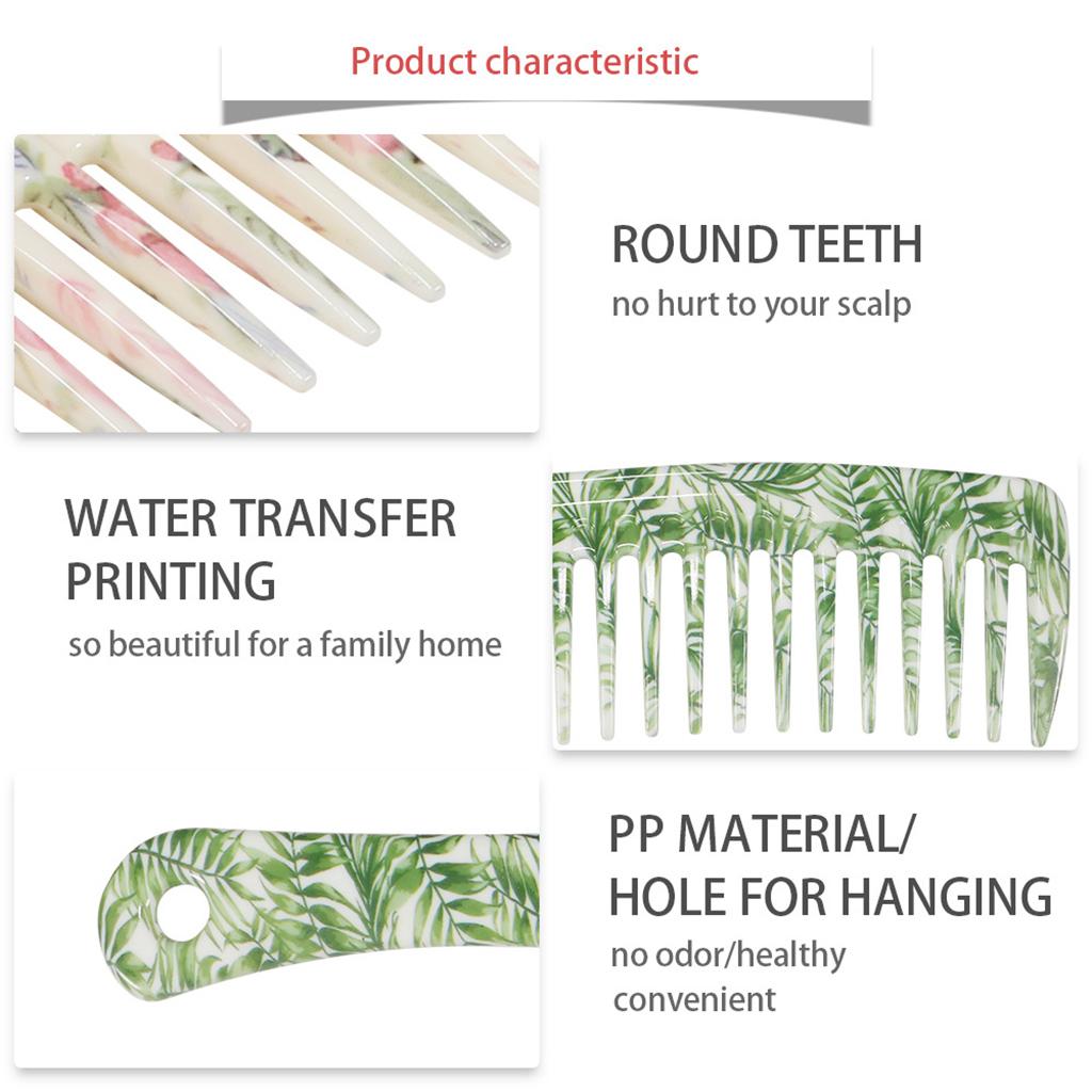 1Pcs Hairdressing Comb Anti-static Handle Wide Tooth Hair Comb Detangling 02