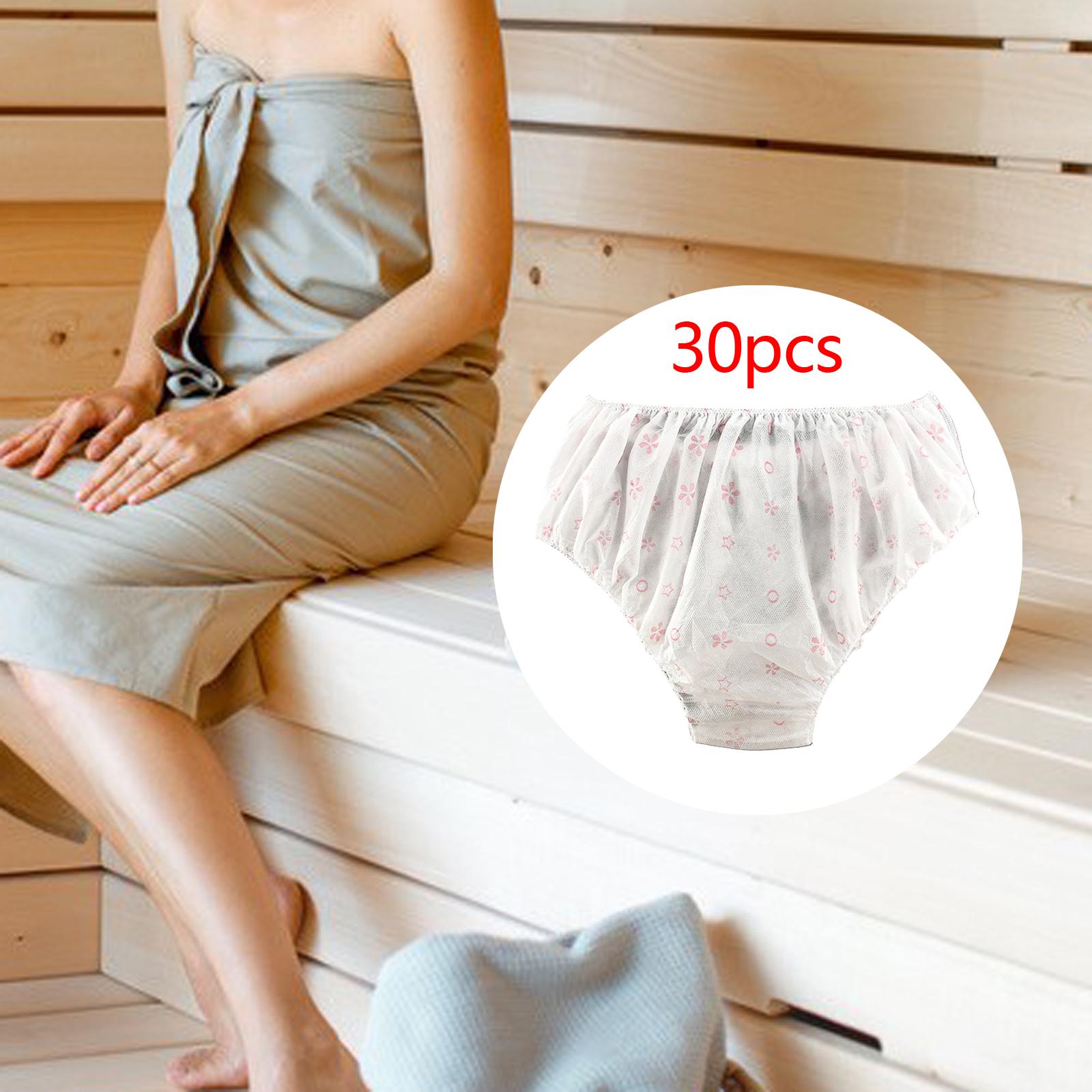 30x Disposable Panties Breathable Adjustable for SPA Women Men White
