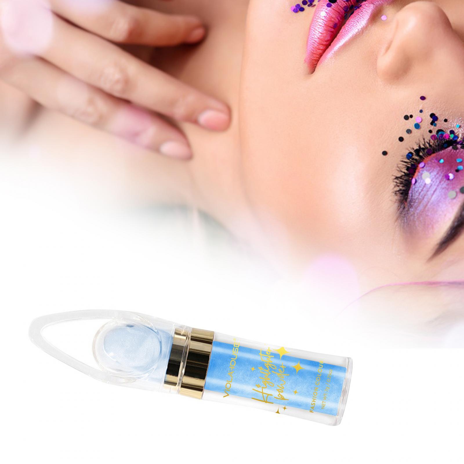 Highlight Stick Patting Powder Body Glitter for Club Festivals Night Parties blue