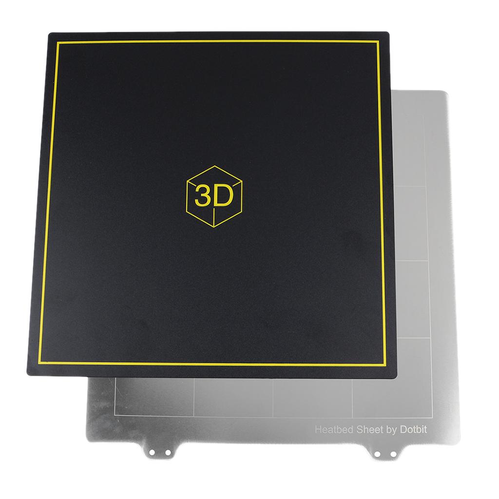 Steel 3D Printer Platform, Heatbed Build Surface with Magnetic Sticker for Prusa I3 MK2 MK3 MK52 - 235x235mm/9.3x9.3inch
