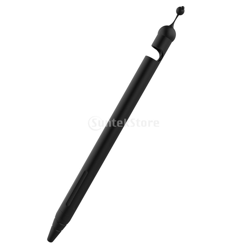 Silicone Case Cradle Stand Soft Protective Cover For Apple Pencil Black