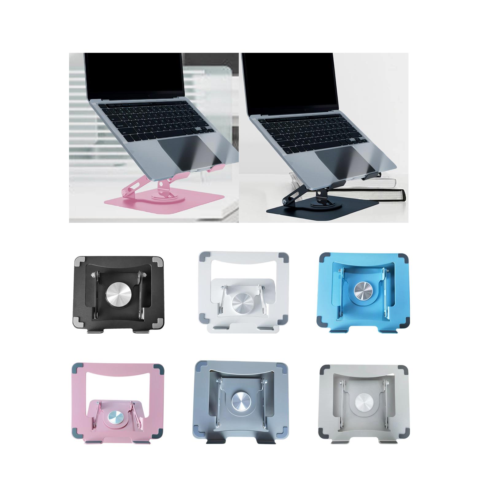 Folding Laptop Stand Bracket Computer Notebook Stand Rotatable Base Portable Black