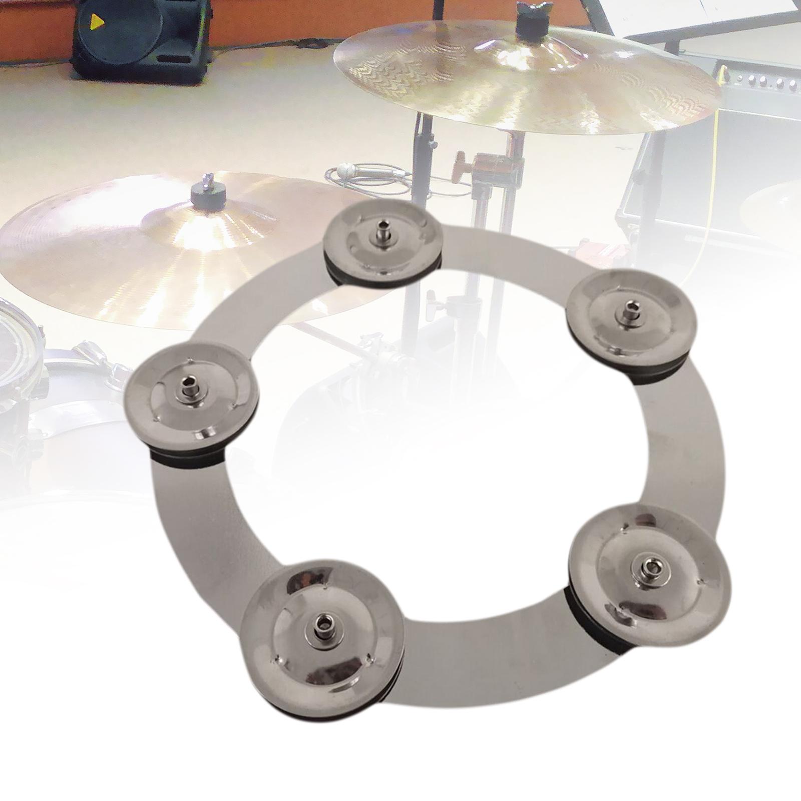 Cymbals Ching Percussion with Single Row for Hihats Rides Crashes Argent