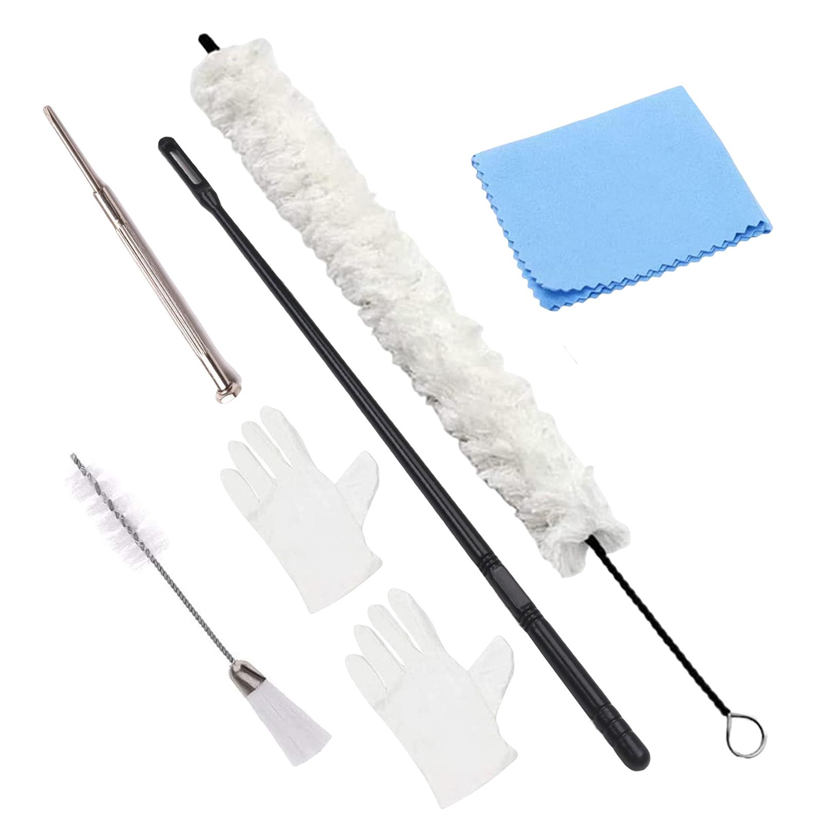 Soft Cotton Clarinet Cleaner Tool Set for Trombone Lightweight Practical white