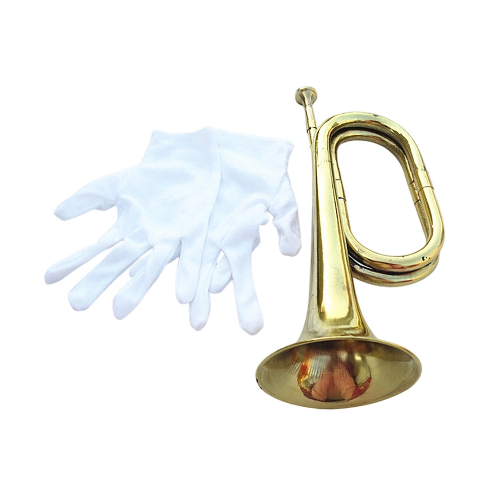 Trumpet Bugle 13" Thickened Brass Instrument for Beginner