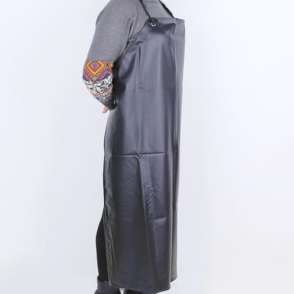 3xWaterproof PU Apron Home Kitchen Cooking Laboratory Apron 120cm