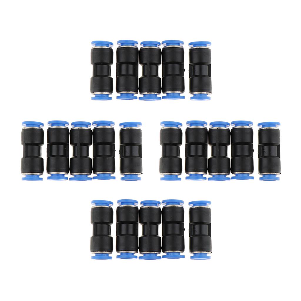 10pcs 8mm Pneumatic Straight Connector Push In Fitting Air//Water Hose Tube