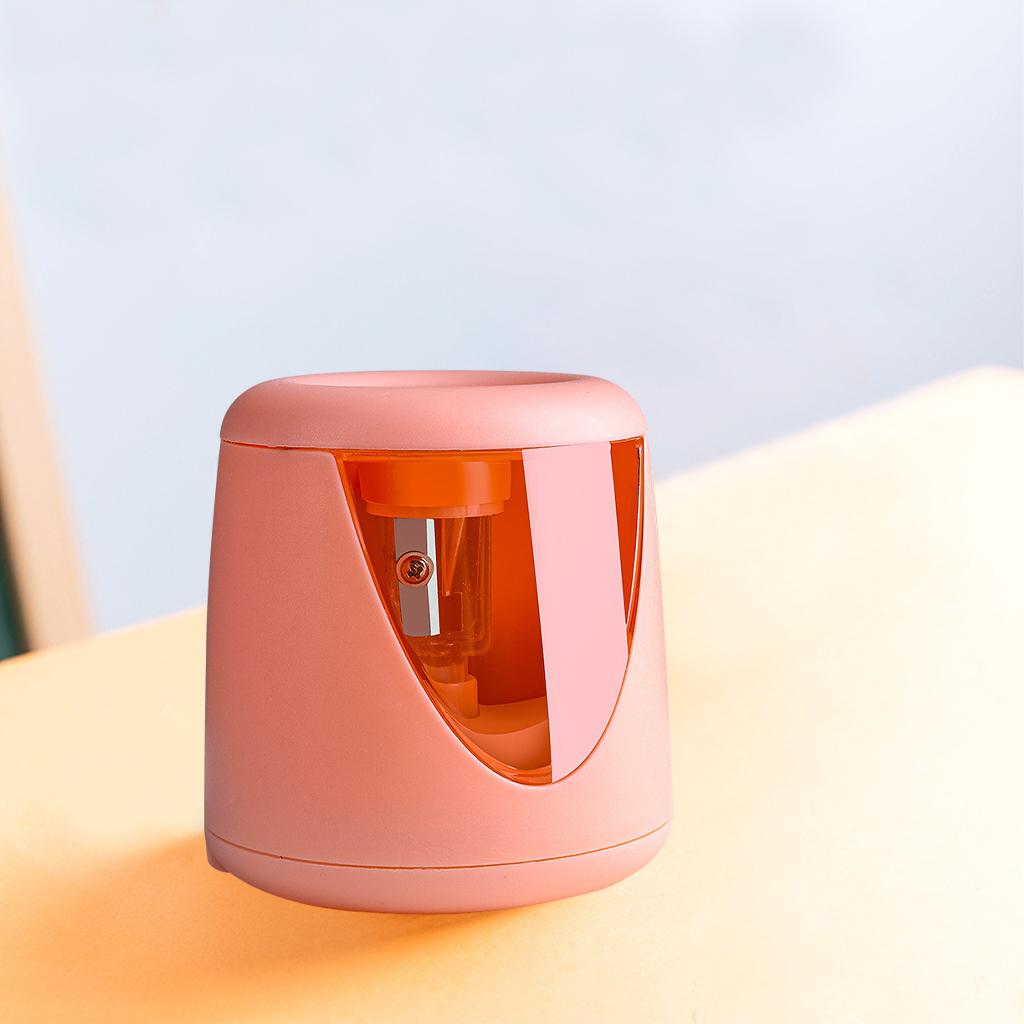 Automatic Electric Pencil Sharpener School Home Office  USB+Battery Orange