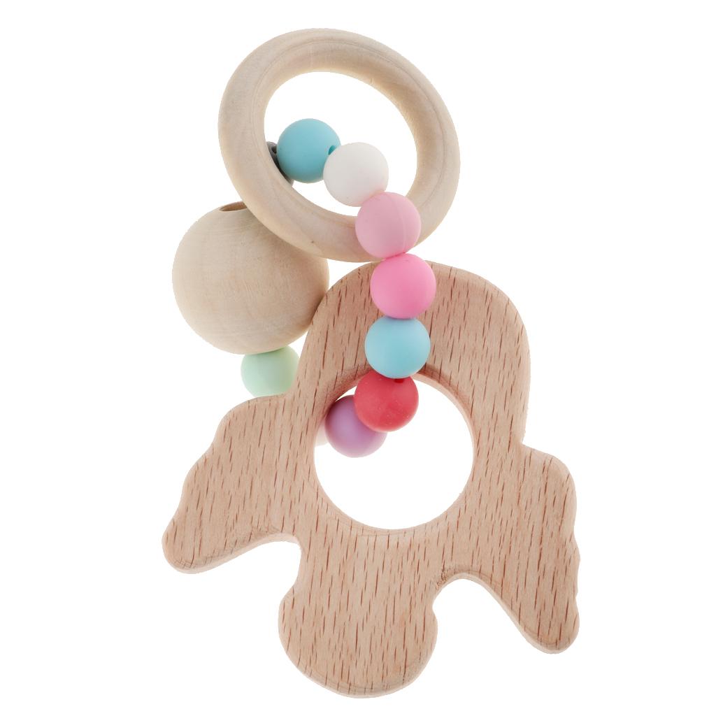 Baby Teething Bead Wood Teether Bracelet Infant Grasping Toy Fairy