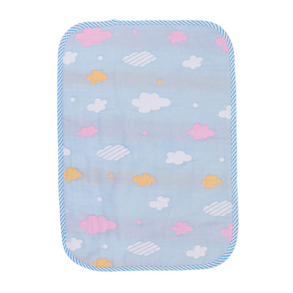 Baby Six-Layer Gauze Padding Mattress Changing Diaper Pad  Blue cloud  30x45cm 