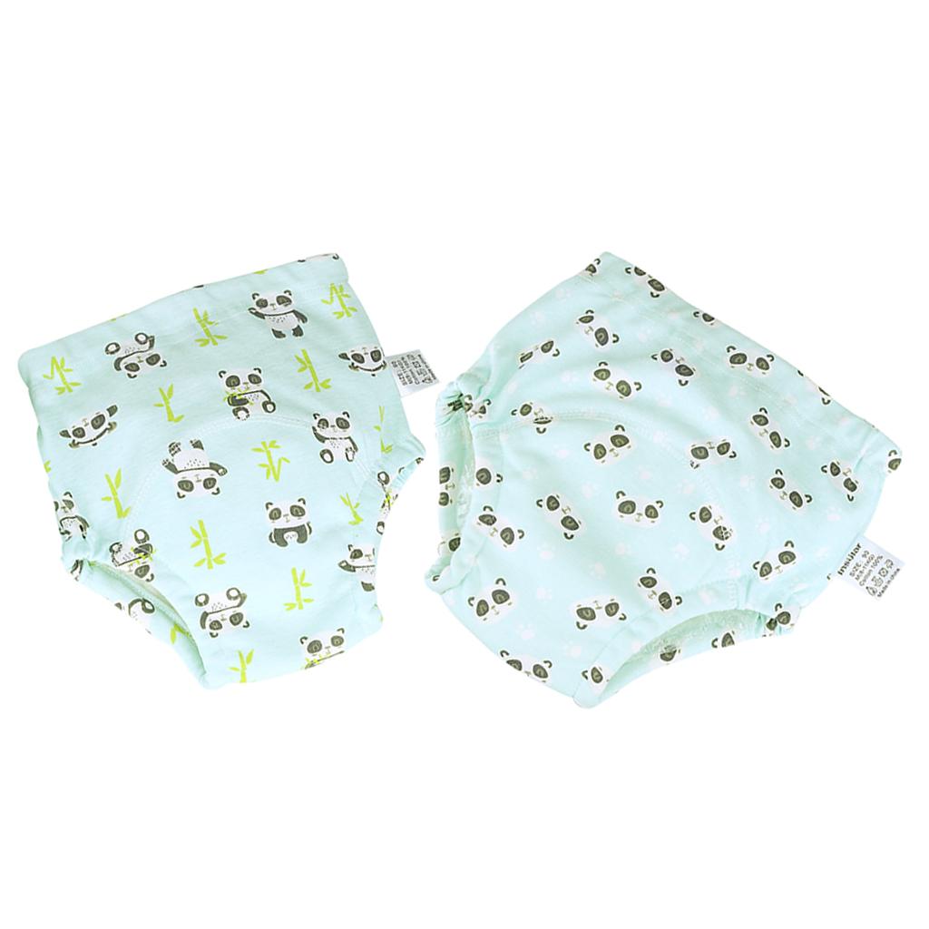 2Pcs Toddler Cotton Waterproof Reusable Potty Training Pants for Baby