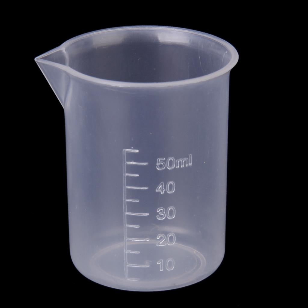 50ml-500ml Clear Graduated Beaker Measuring Cup Kitchen Lab Tool 50ml