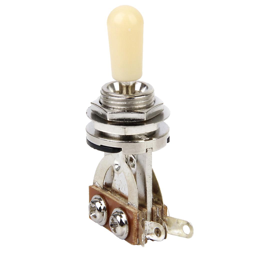 3-way Toggle Switch for Les Paul Electric Guitar - Silver w/ Cream Tip