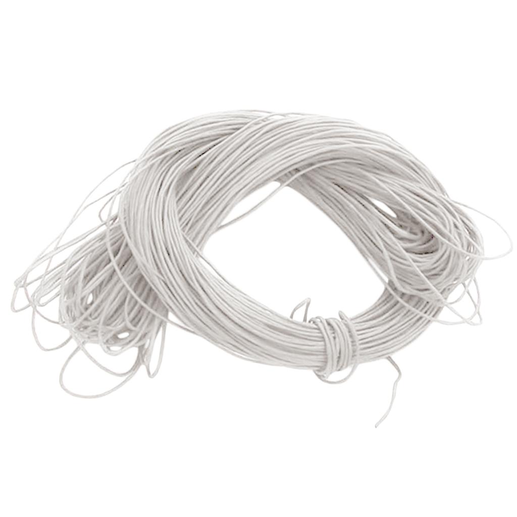 42 Meters Waxed Cotton Cord String 1mm - White