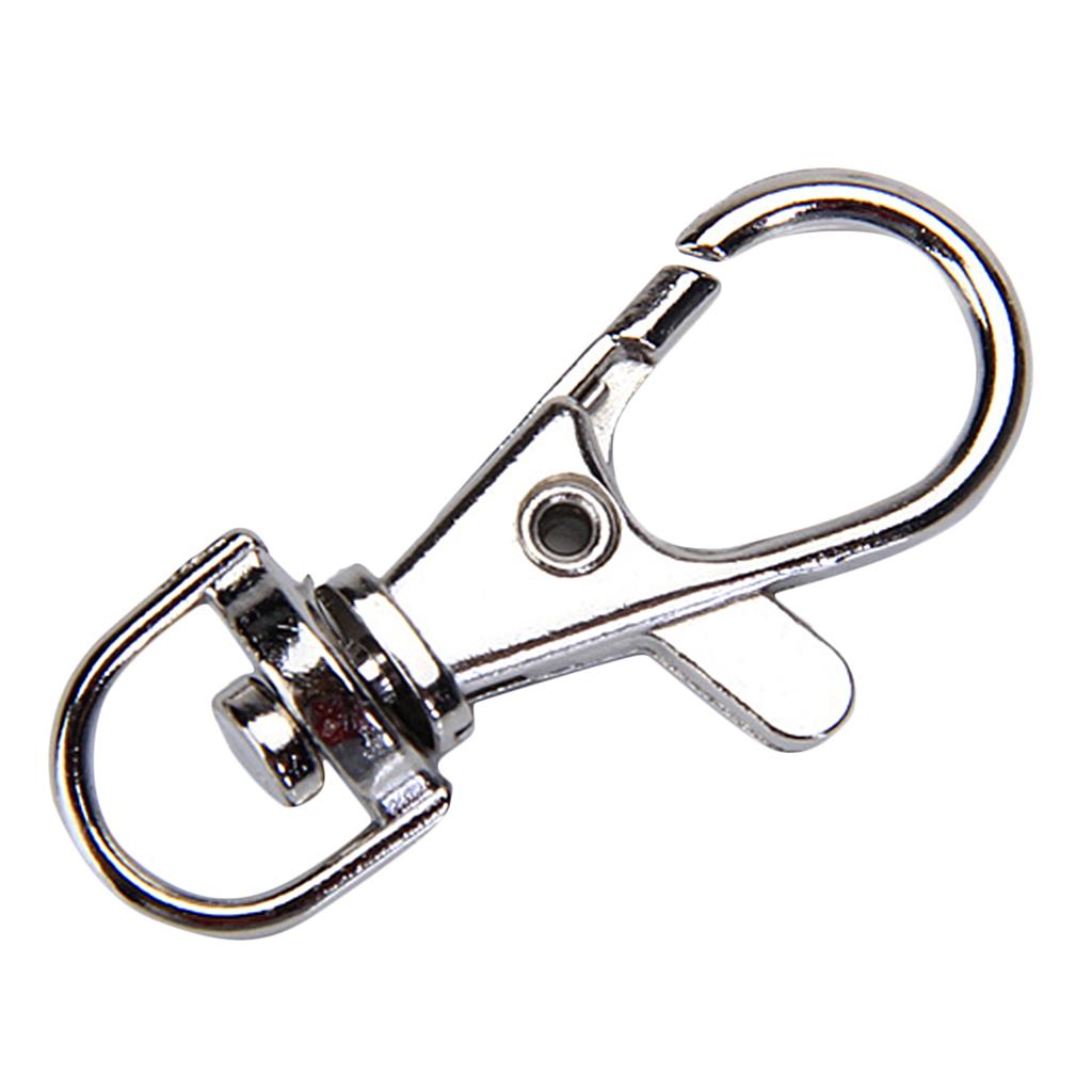 75 Pack 5/16 Inch Swivel Trigger Snap Hooks Silver