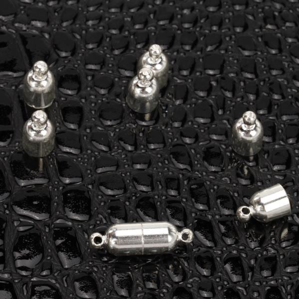 10pcs Silver Plated Magnetic Clasps Findings 19 x 6mm