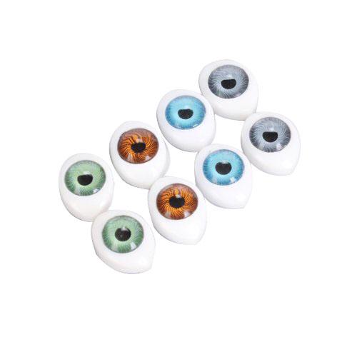 8pcs Oval Höhle Plastik Augen für Doll Puppen DIY Dollaugen 4 Farben 5mm