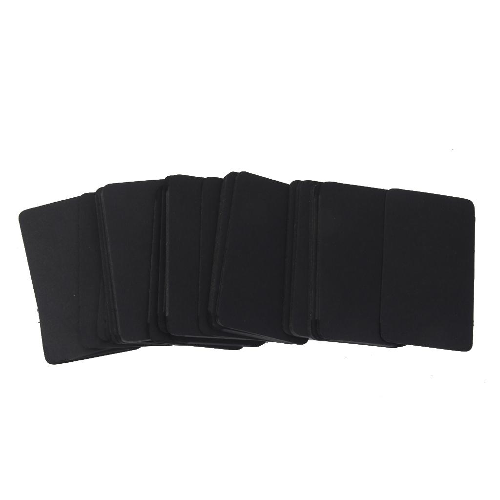 100pcs Kraft Label Paper Tag Blank Luggage Card Hand Draw Label Gift Black