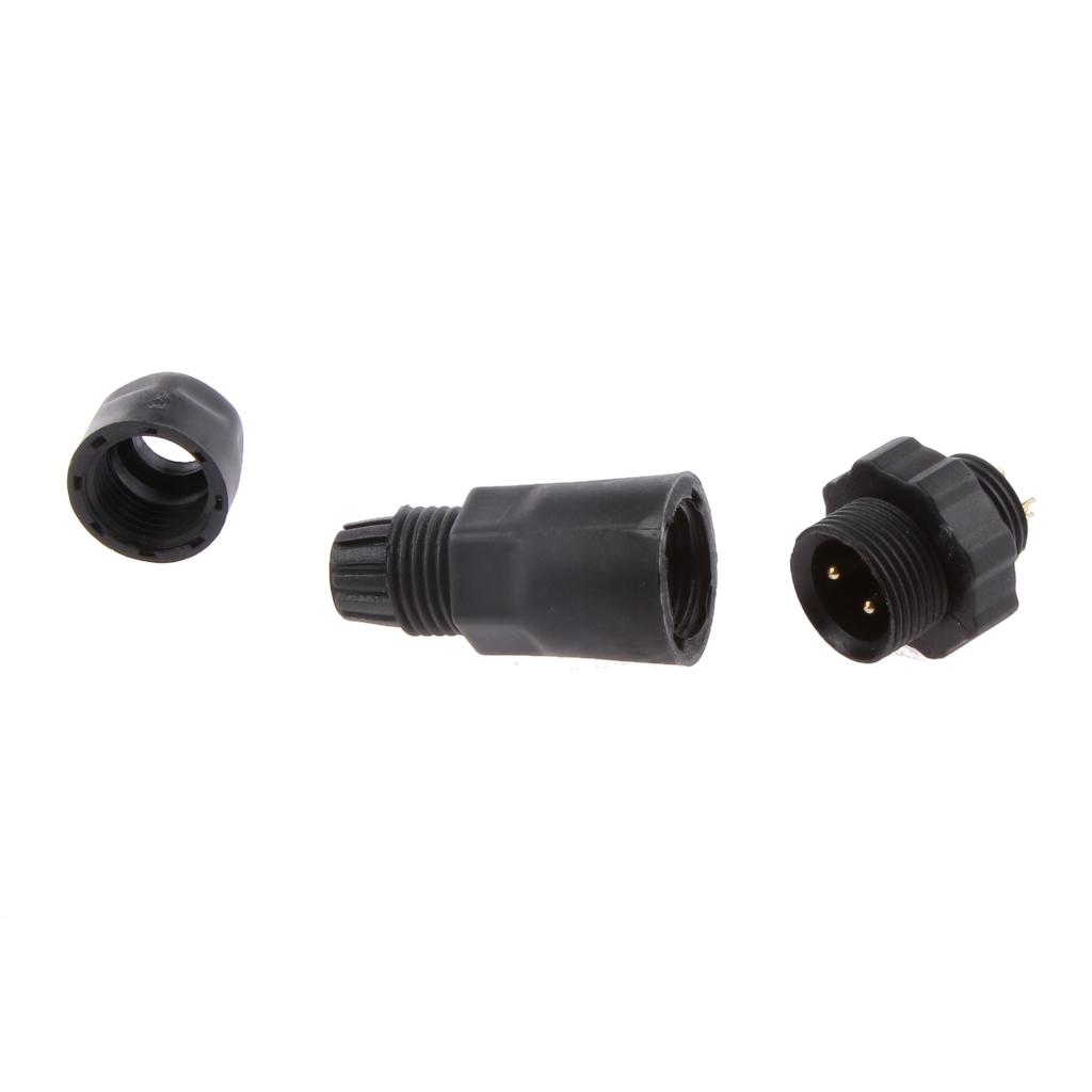 15A 7.5mm IP68 2 Pins Assembled Waterproof Electrical Cable Connector Socket