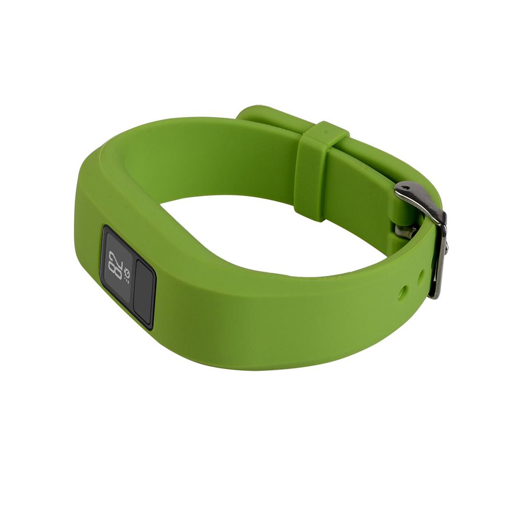 Adjustable Silicone Wrist Watch Band Strap Buckle for Garmin Vivofit 3 Green