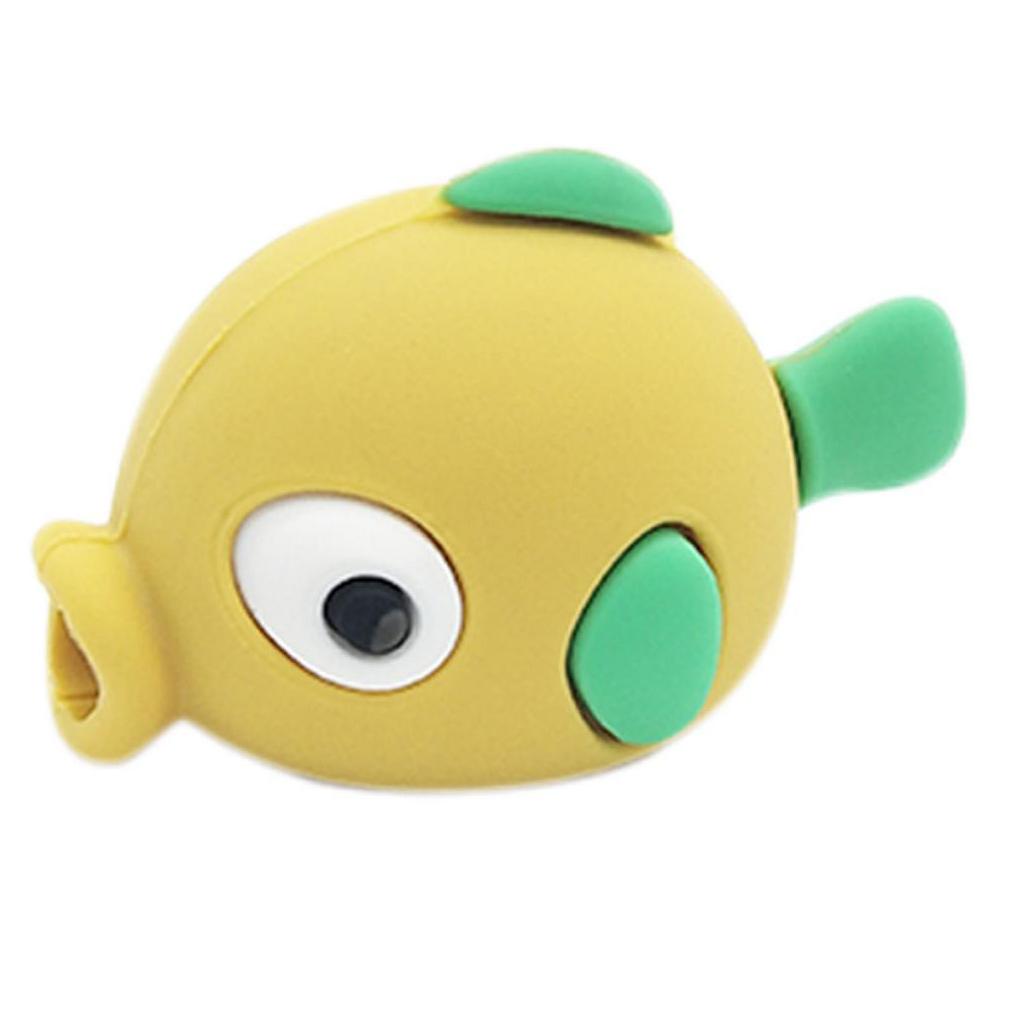 Cute Animal USB Charging Cable Case Saver Protector Orange Fish