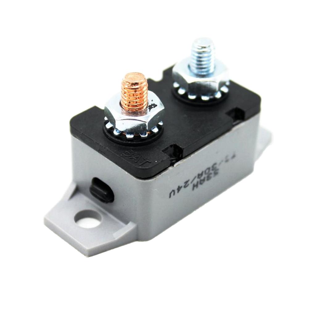 2x12V-24V Car Marine Boat Audio Circuit Breaker Manual Reset Fuseholder 30A