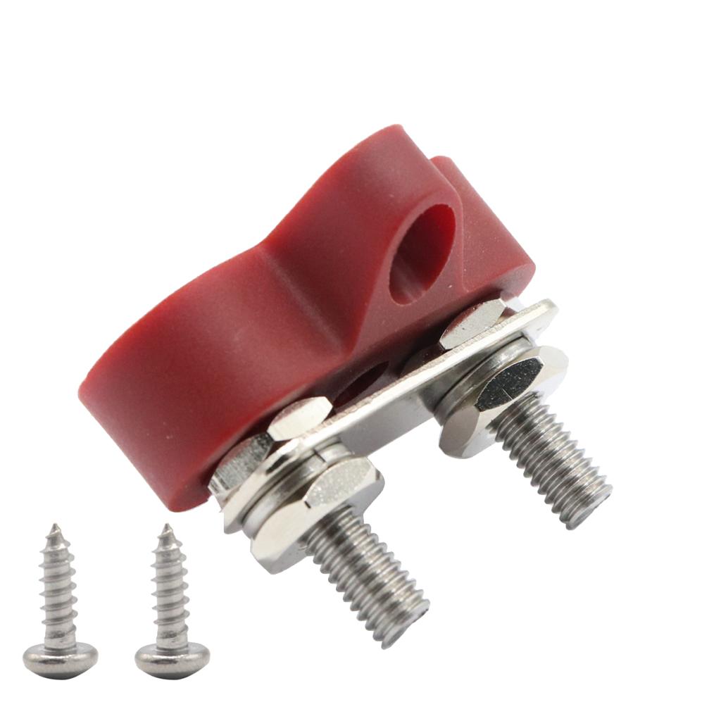 Marine Car Vehicles Double Heavy-Duty Terminal Stud Red (M6) Connections