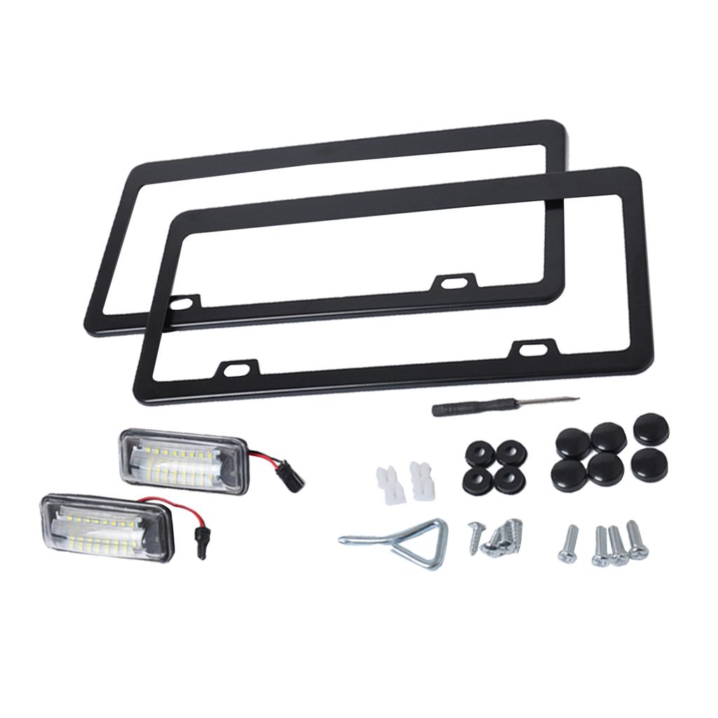 Licence Lamp + License Plate Frame Replacement Suit for Toyota