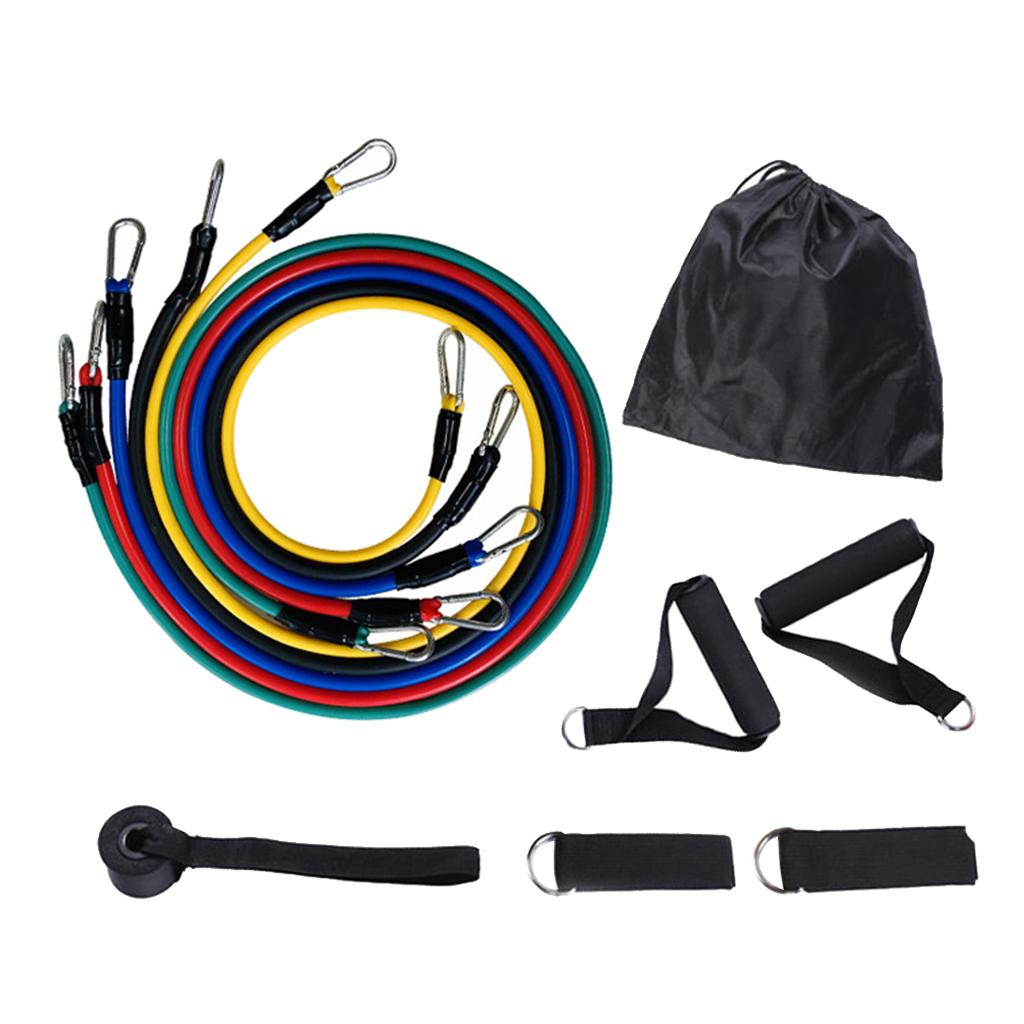 11Pcs Resistance Bands Workout Exercise Yoga Set for Fitness Training