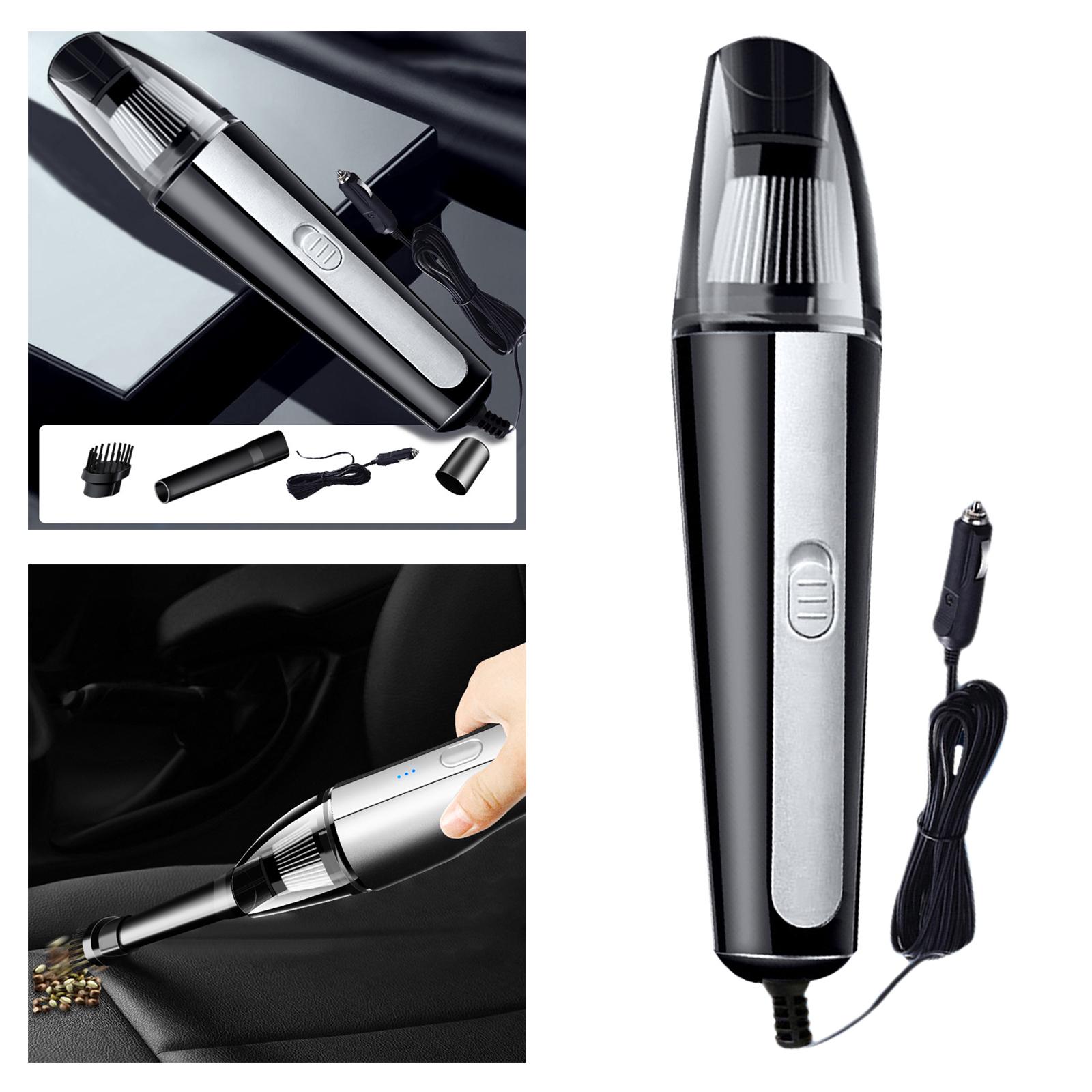 Handheld Car Vacuum Cleaner 6000PA 4000mAh for Home Office Wired Black