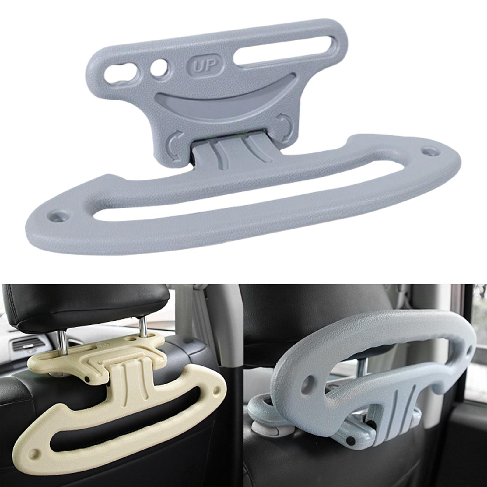 Multifunctional Car Coat Hanger Safety Hanger Fit for Suit Jacket  Gray