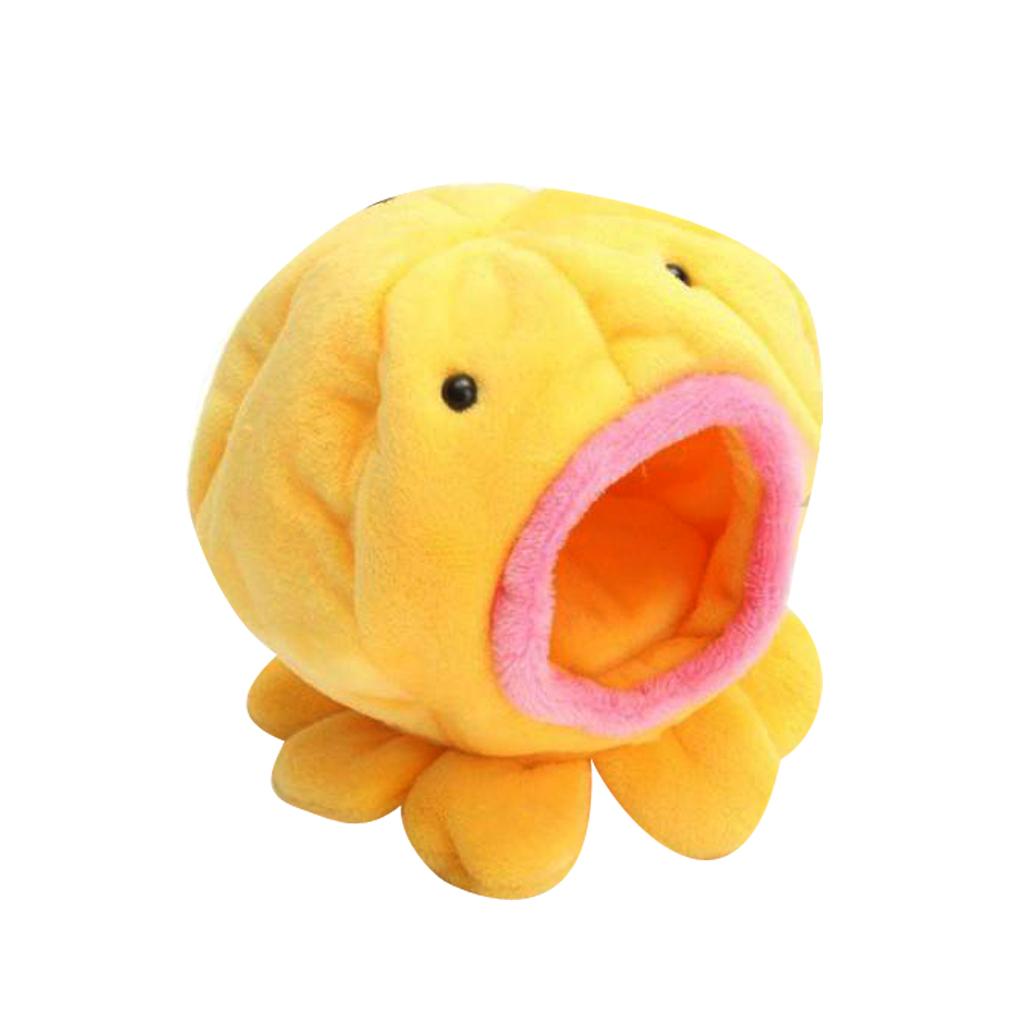 Octopus Shape Rat Hamster Bird Squirrel Warm Soft Bed Pet Toy House Yellow