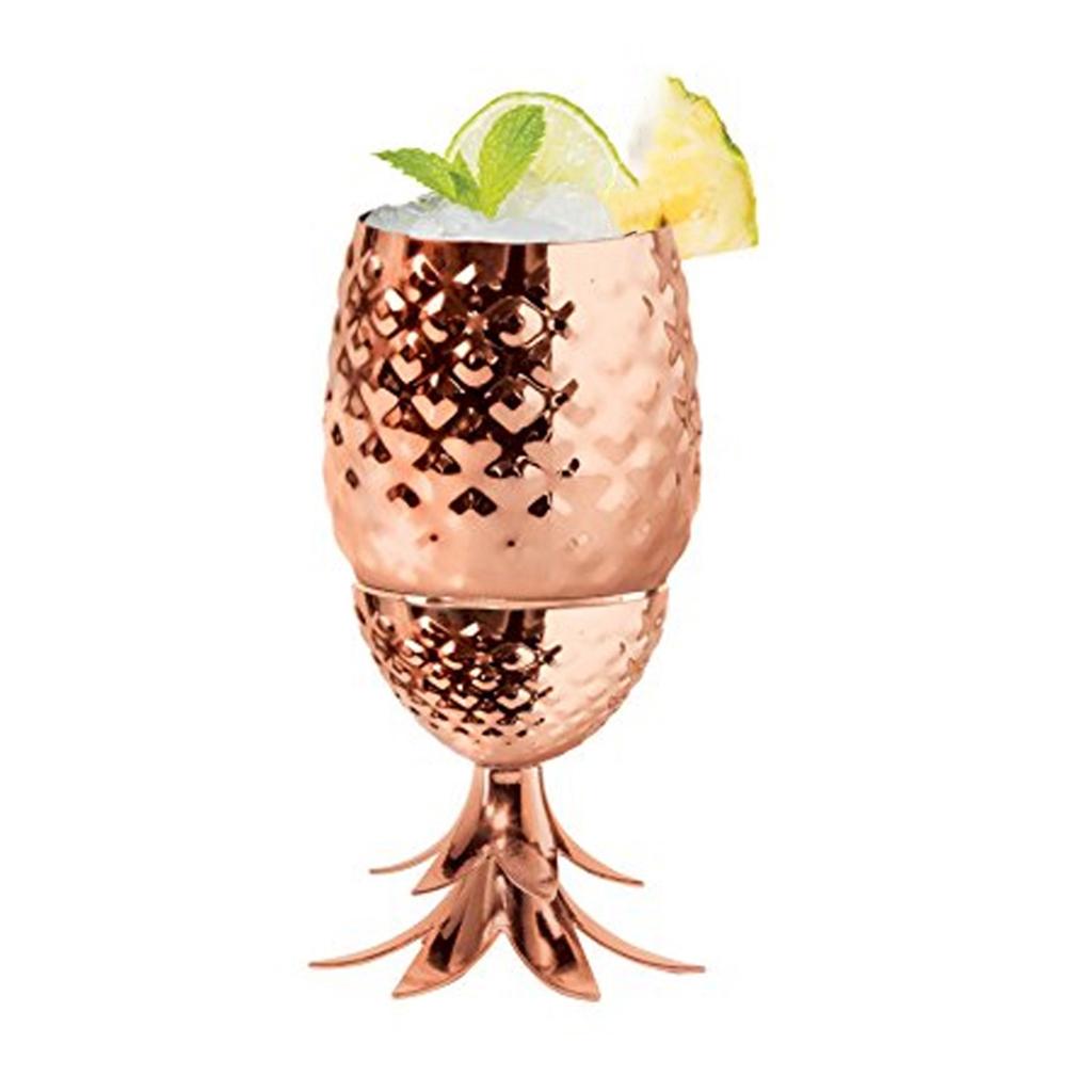 350ml Pineapple Cocktail Tumbler Cup w/ Lid Stainless Steel Moscow Mule