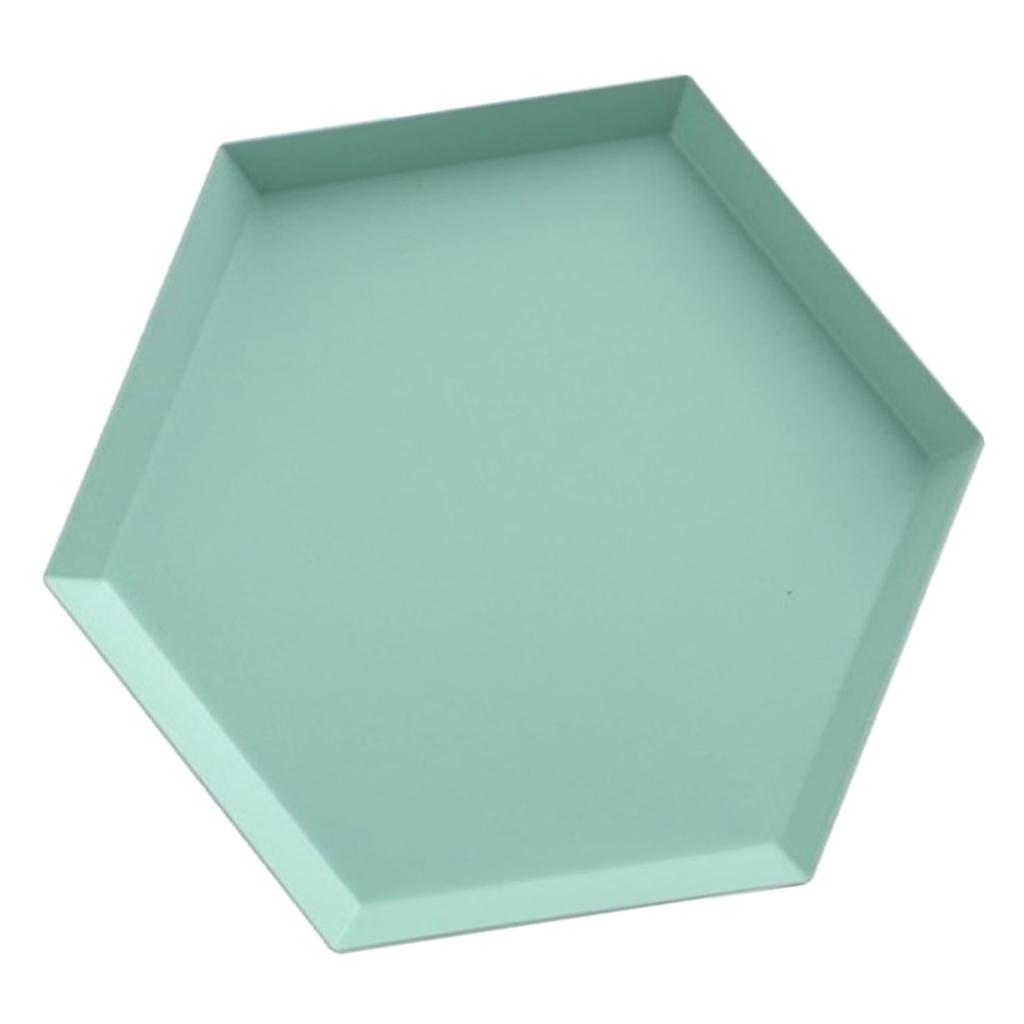 Polygon Combination Fruit Plate Geometric Shape Snack Storage Tray Green M