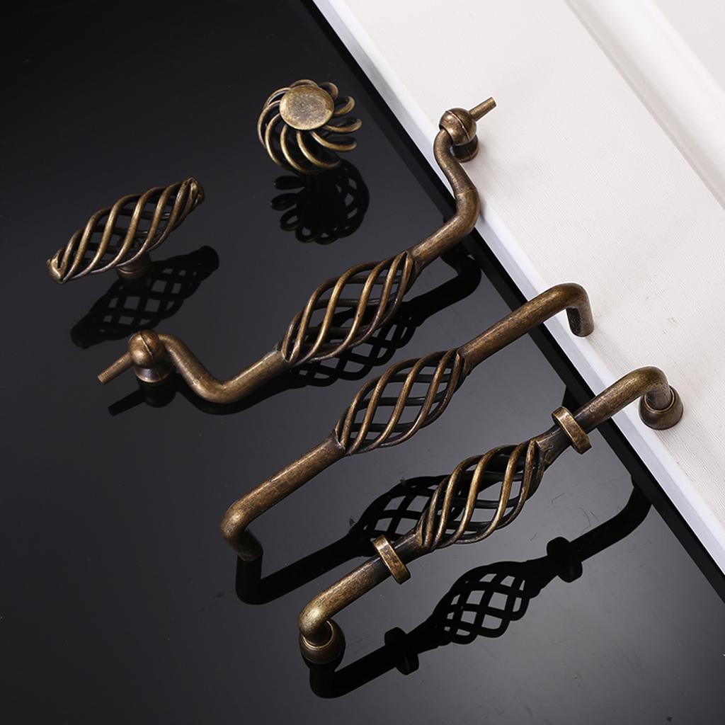 Birdcage Metal Furniture Door Knob Cabinet Handle Pull M