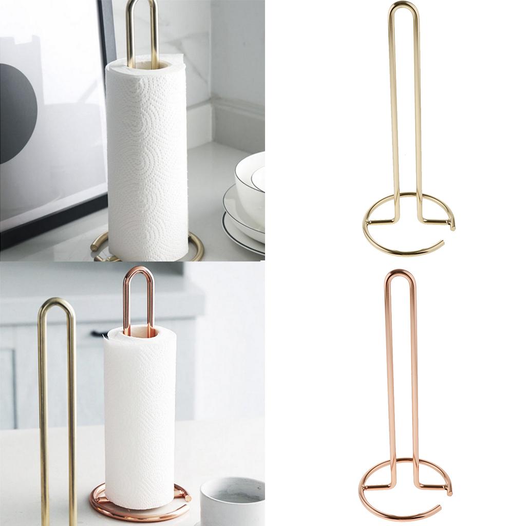 Nordic Style Toilet Paper Holder Free Standing Tissue Roll Paper Stand Golden