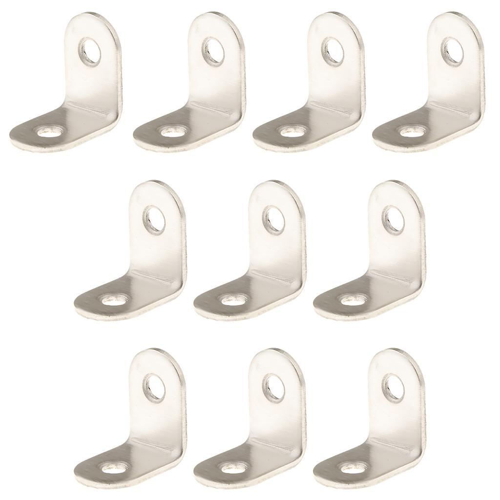 10pcs Thickened Steel Angle Fasteners Bracket Straight Angle 25x25x16mm