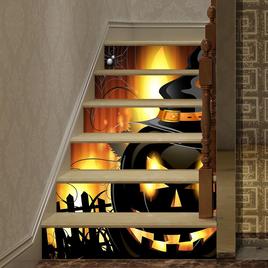 6pcs/set 3D Stair Decals Stickers Stair  Decals Staircase Sticker Style-1