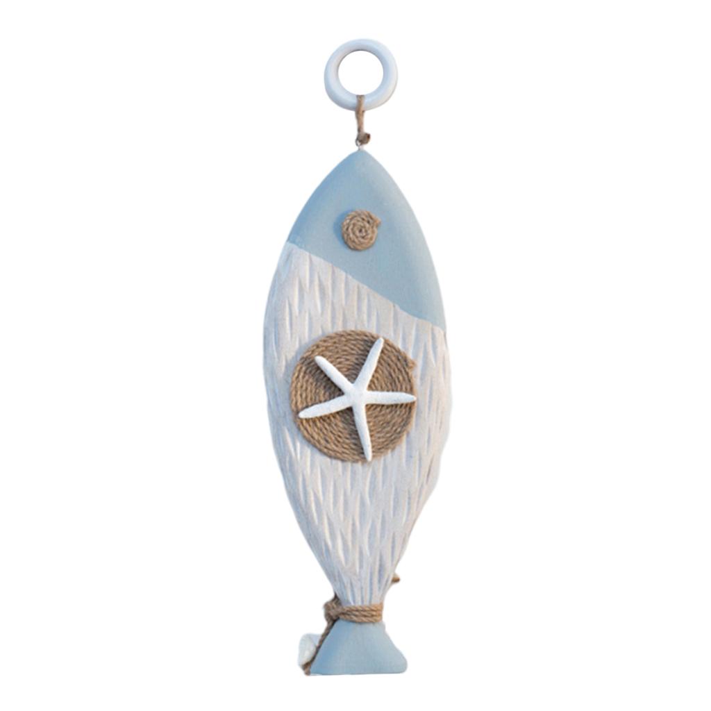 Wooden Shell Fish Pendant Decor Wall Hanging Ornament Style02