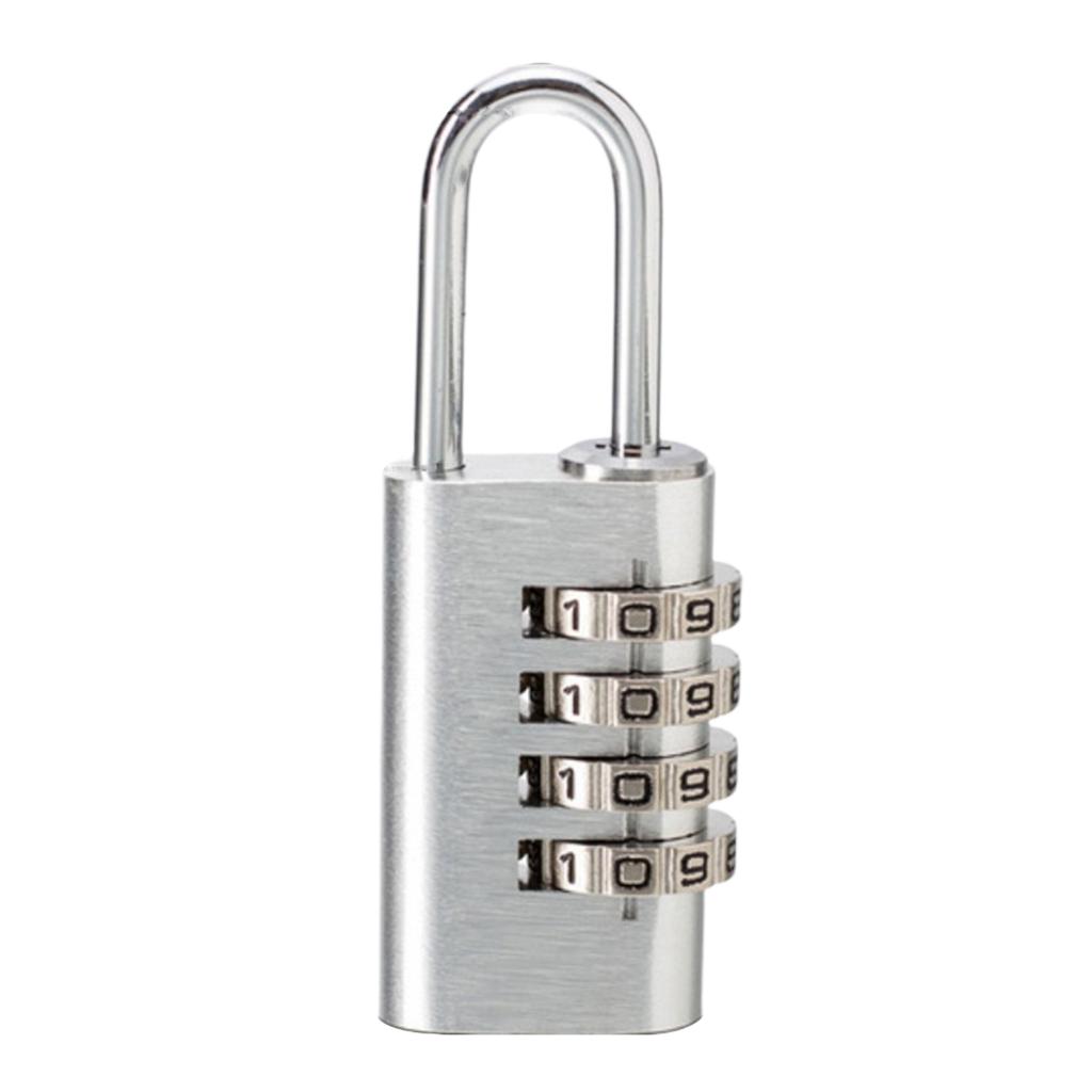Combination Pad Lock Suitcase Luggage  Resettable Padlock  4 Digit Silver